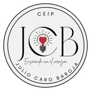Logo del CEIP Julio Caro Baroja: una bombilla con un corazón
